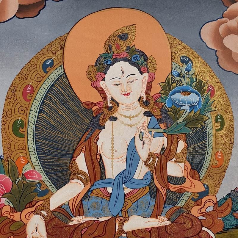 Thangka tibétaine blanche Tara