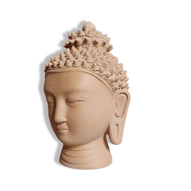 Statuette en porterie de Thimi, tête de Bouddha