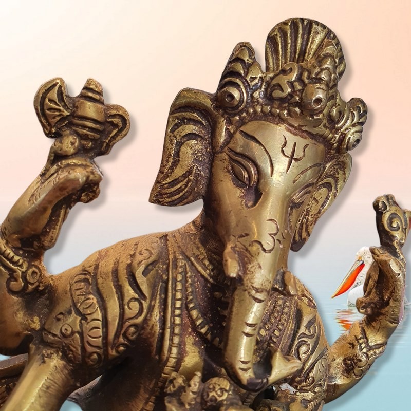 Statuette en laiton de Ganesh