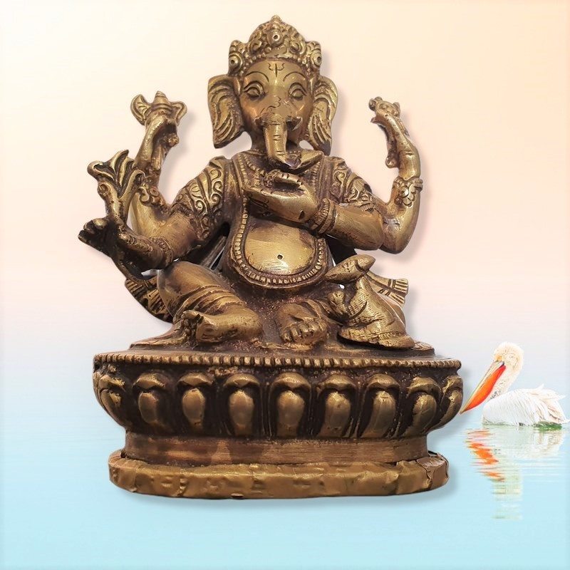 Statuette en laiton de Ganesh