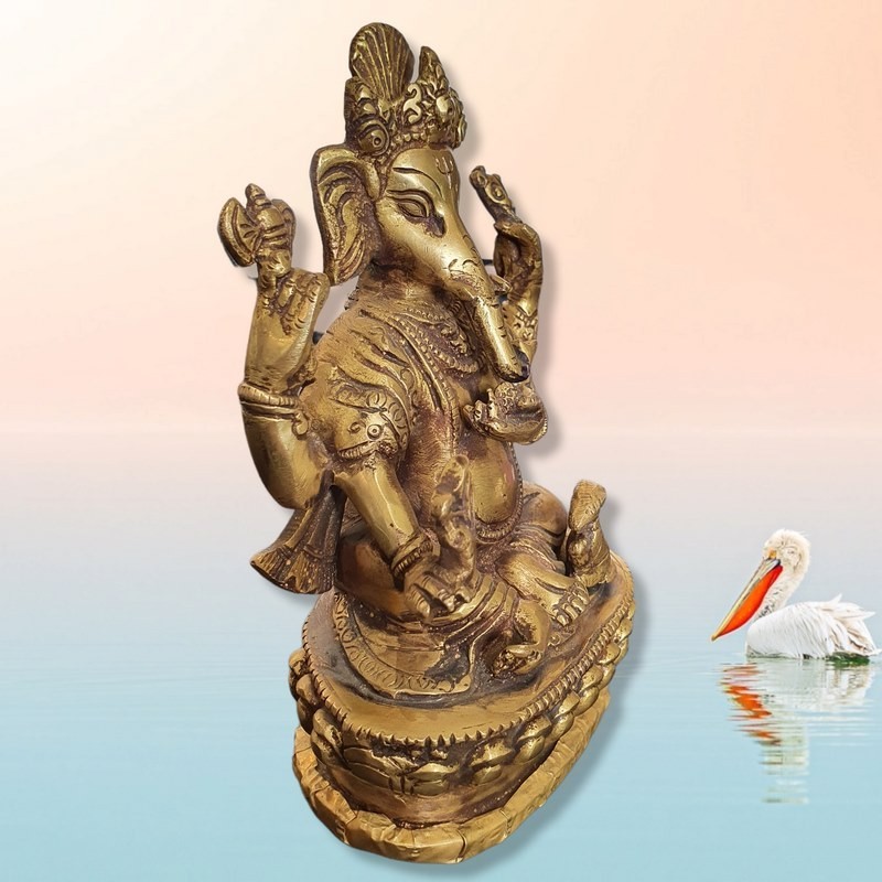Statuette en laiton de Ganesh