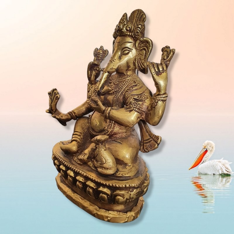 Statuette en laiton de Ganesh