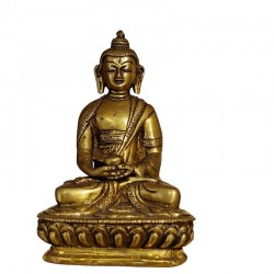 Statue de Bouddha en laiton patra-mudra