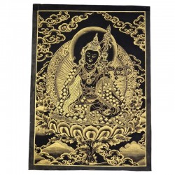 Peinture du Bouddha or sur fond noir