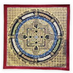 Thangka tibétaine représentant un Kalachakra vert