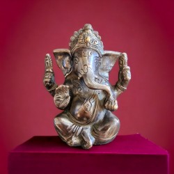 Statuette de Ganesh patine...
