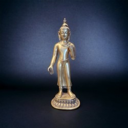 Bouddha debout fonte de laiton