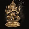 Belle statue du dieu Ganesh avec sa musaraigne