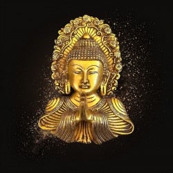 Applique murale du Bouddha en fonte de laiton