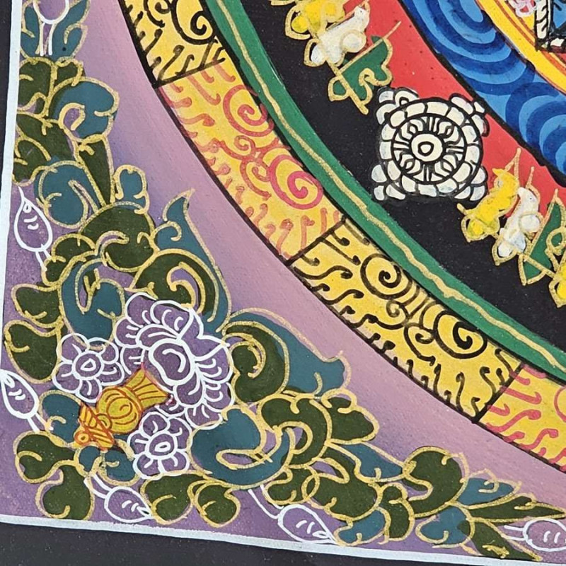 Belle thangka Kalachakra de Katmandou au Népal