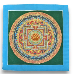 Thangka kalachakra de pâtes à la main par des moines tibétains