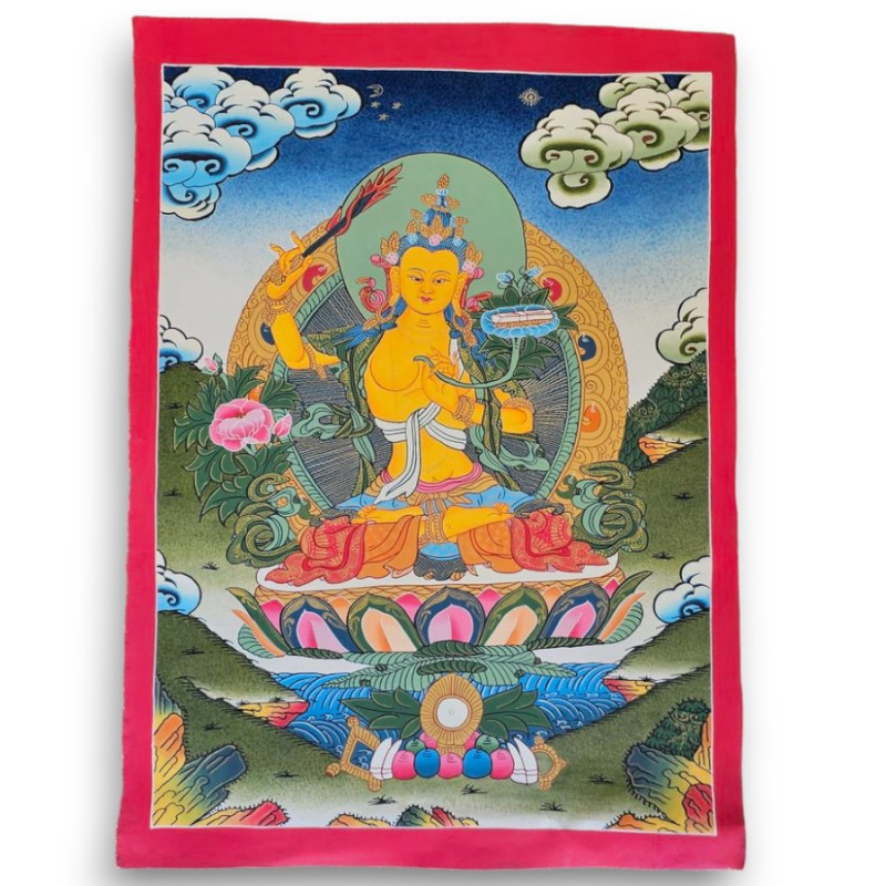 Manjushree Thangka inte au Népal par des moines tibétains