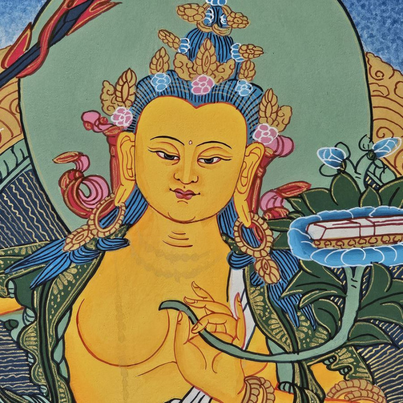 Manjushree Thangka inte au Népal par des moines tibétains