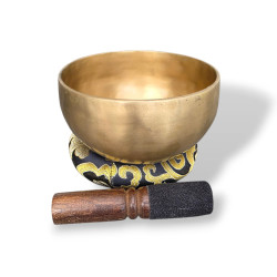 Bol tibétain de qualité naturelle en sol #, 645 g, 139 mm de diamètre